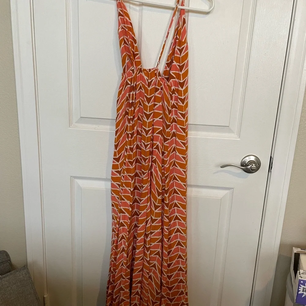Free People Siren Linen Blend Wrap Maxi Dress Size XS